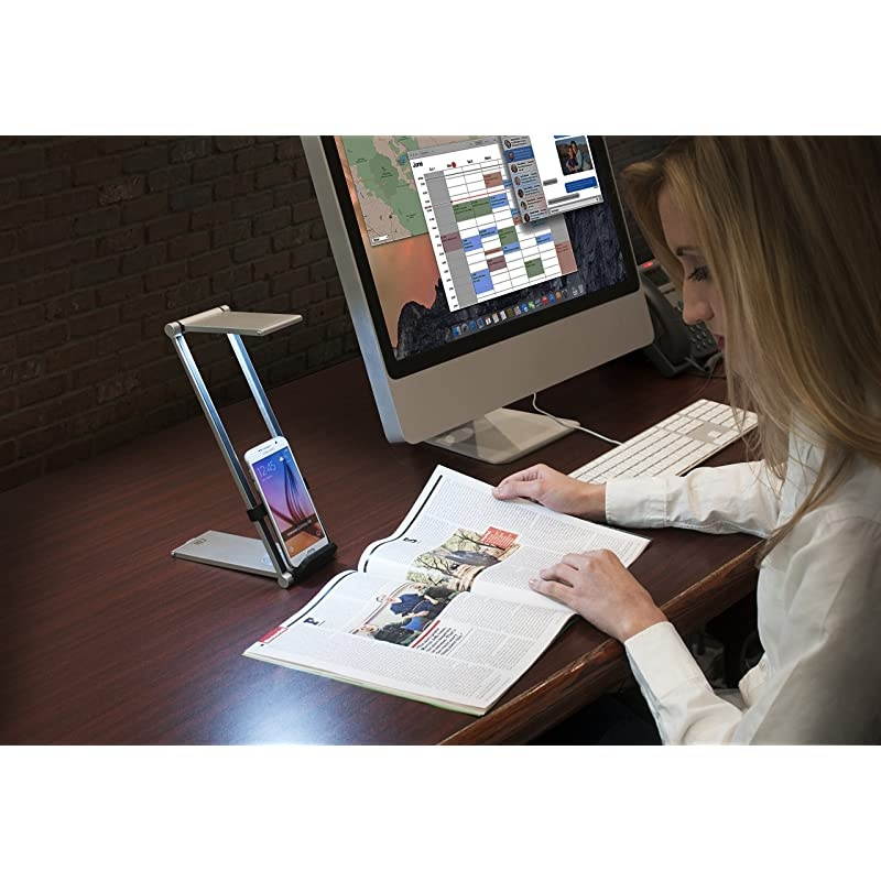 Foldable LED Desk Lamp Stand for iPad 102Inch 7th Gen ipad Air 3 ipad Mini 5 amp Other Smartphones amp Tablets up to 1125quot in Length
