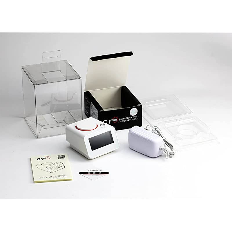 Alarm Clock for Bedroom with Dual USB Charger Ports for Beside Digital Clock Dimmable Snooze Whitewith AC Adapter