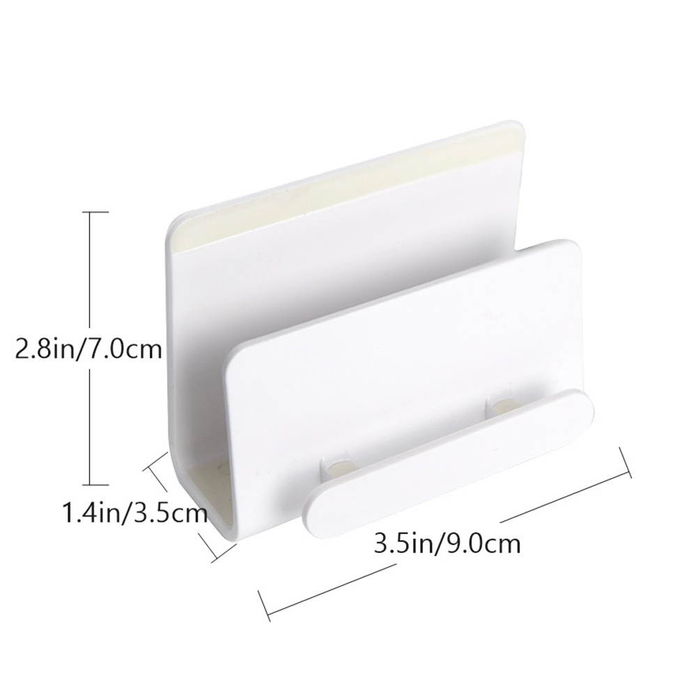 2Pcs Multipurpose Wall-Mounted Phone Supports Adhesive Punch Free Phone Holders