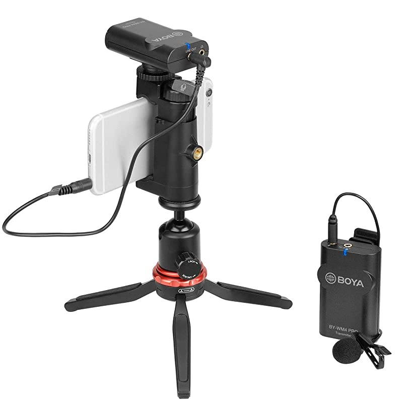 24G Wireless Microphone Lavalier for Smartphone DSLR Camera New  Lapel Microphone System for Canon Nikon Camera IOS Android Mobile Audio Recorder Youtube Facebook Live Podcast K1