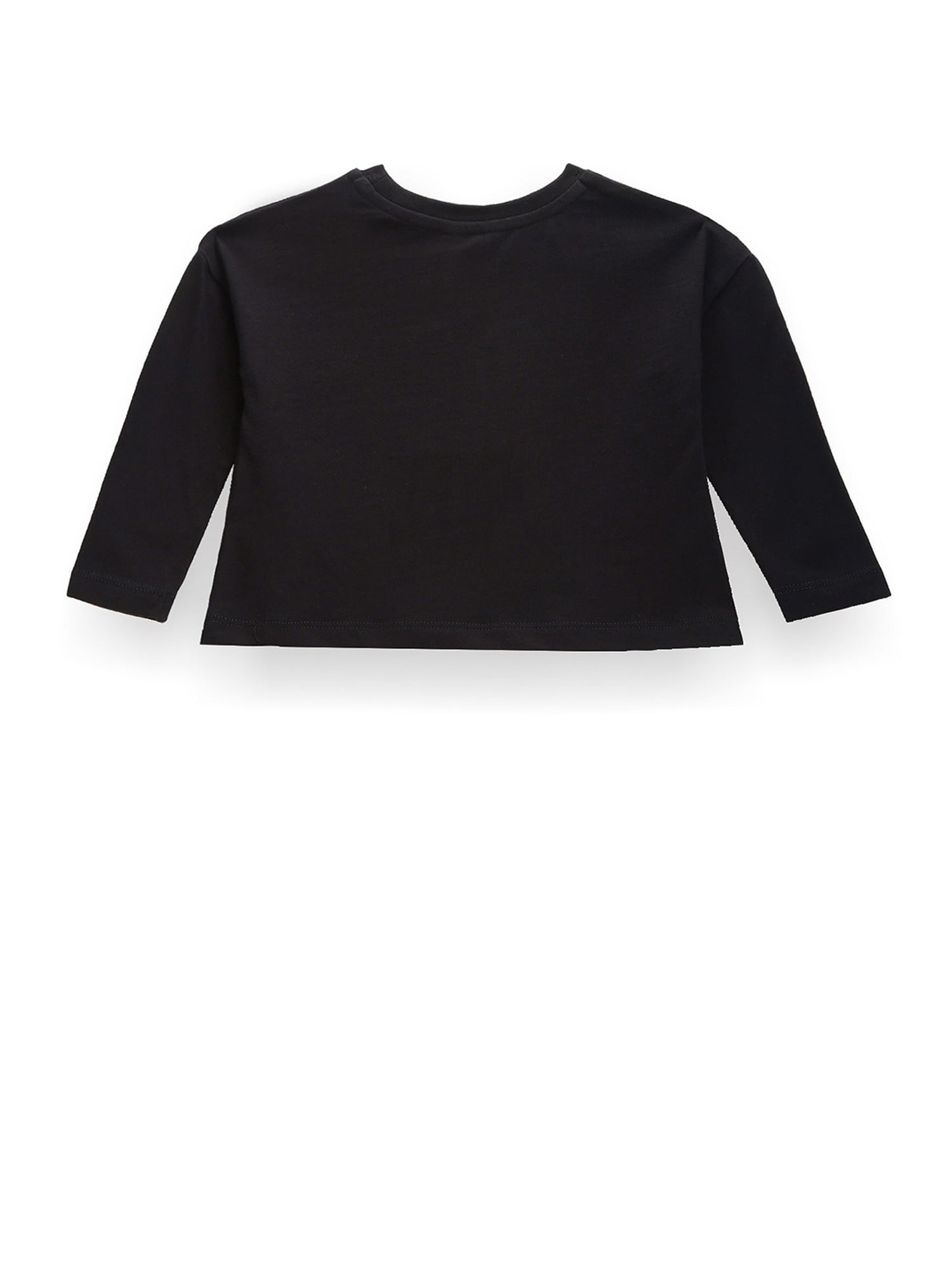 U.S. Polo Assn. Kids Black Flip Sequin Full Sleeves T-Shirt