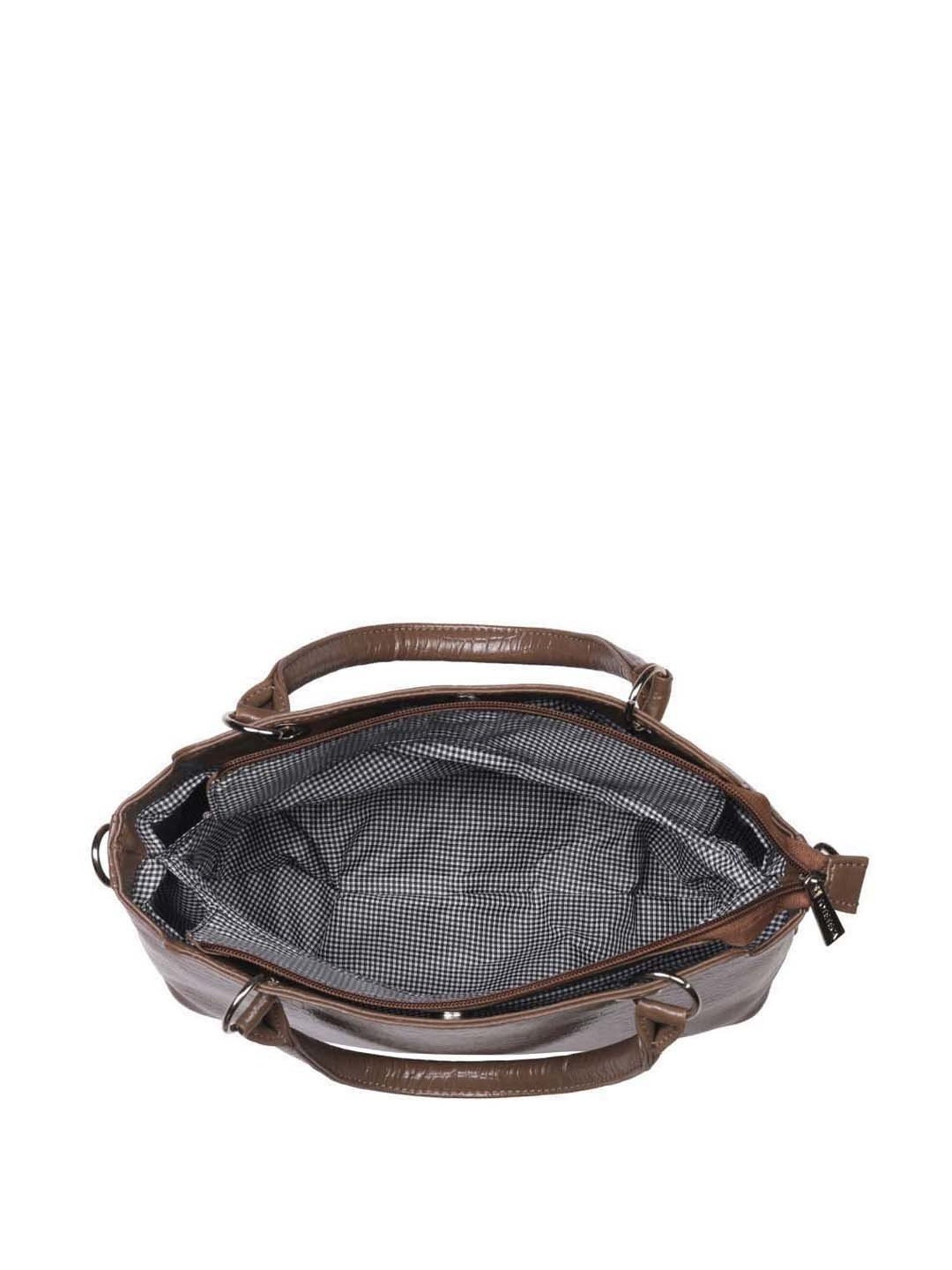 Toteteca Brown Textured Medium Handbag