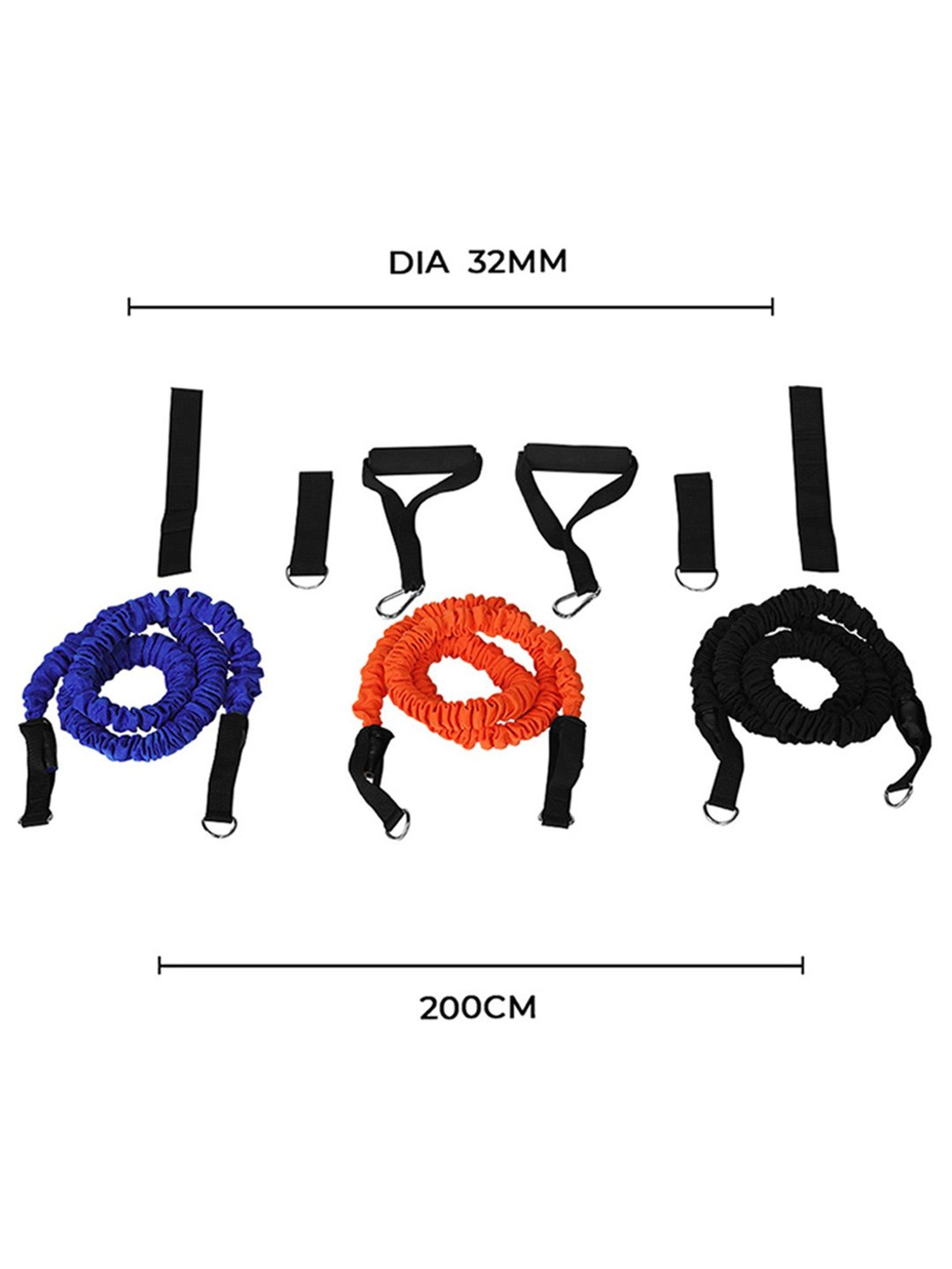 Jerai Fitness JA026 TPR Resistance Band Set (Multicolor)