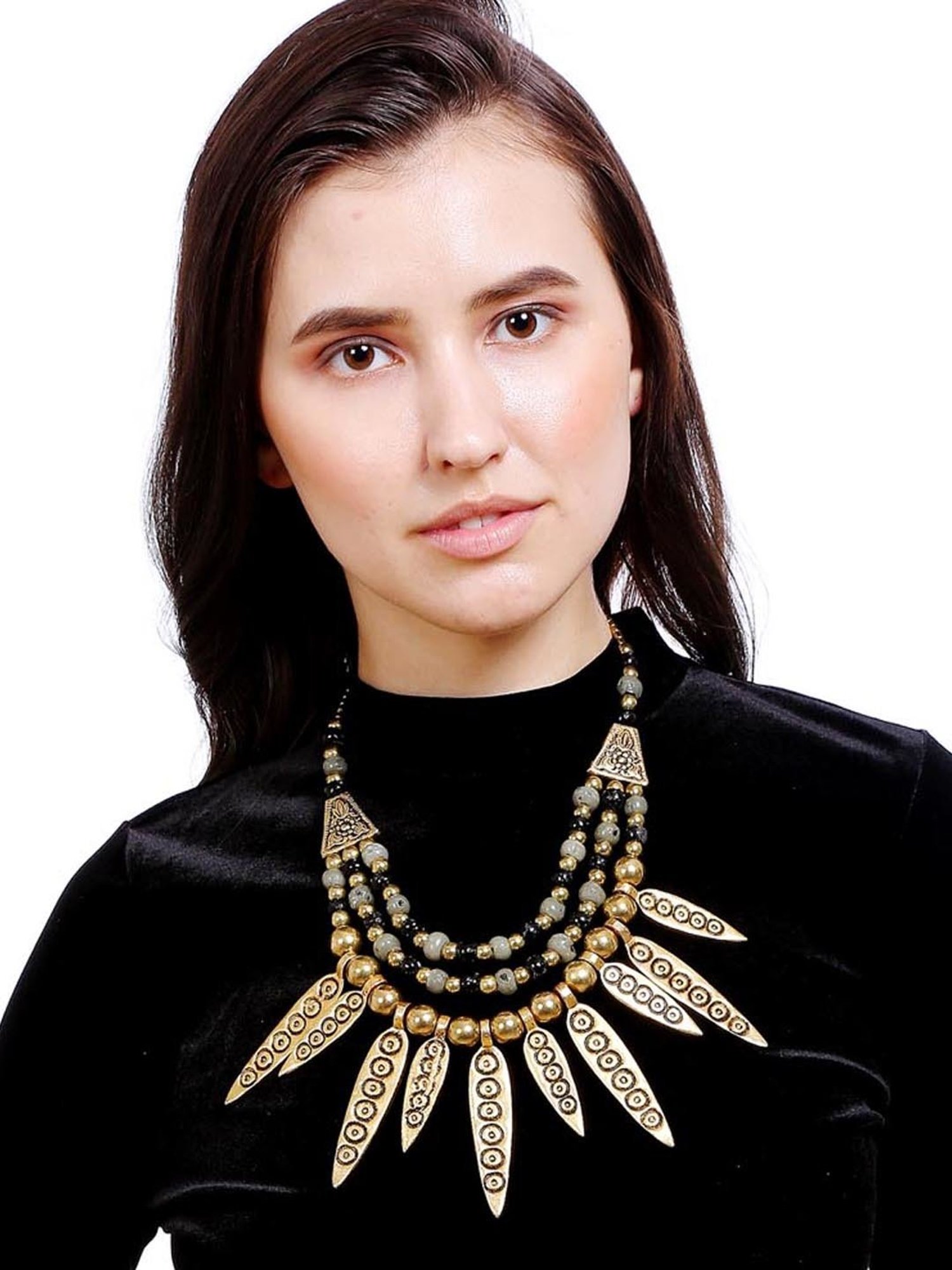 Imli Street Black & Grey Necklace