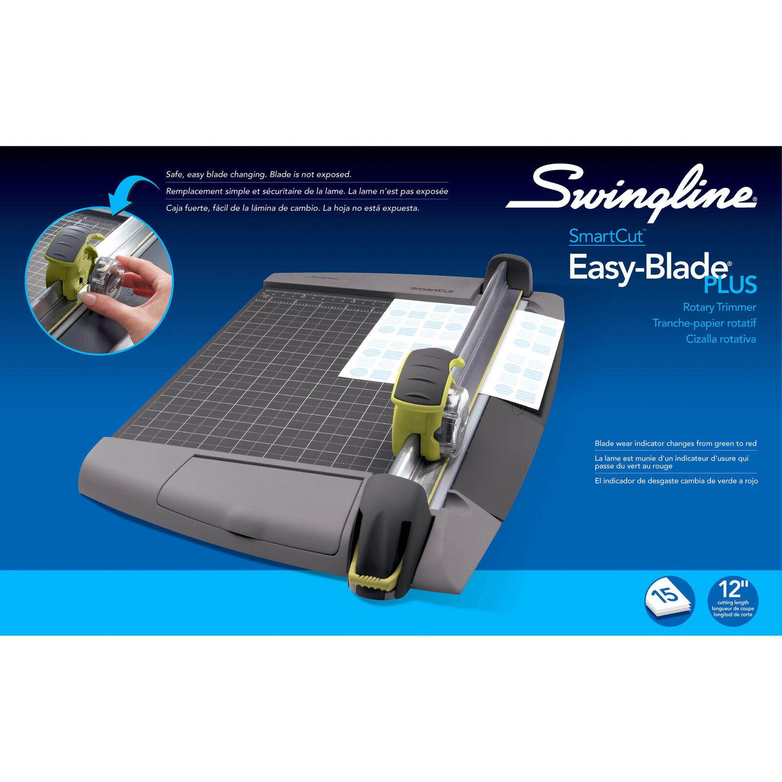 Swingline Smartcut Easyblade Plus Rotary Trimmer - Cuts 15sheet - 12" Cutting