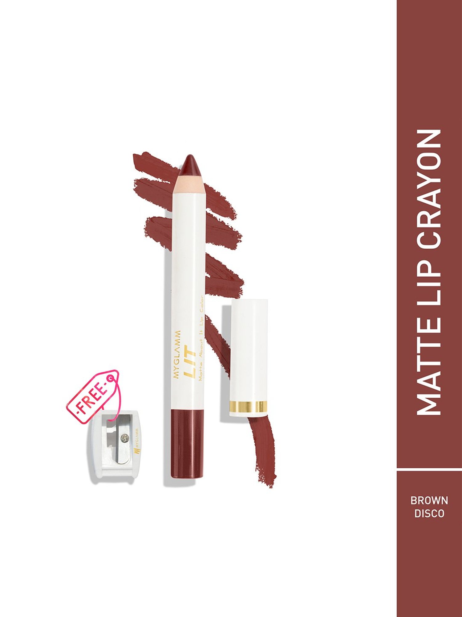 MyGlamm LIT Matte About It Lip Color Brown Disco - 2.8 gm