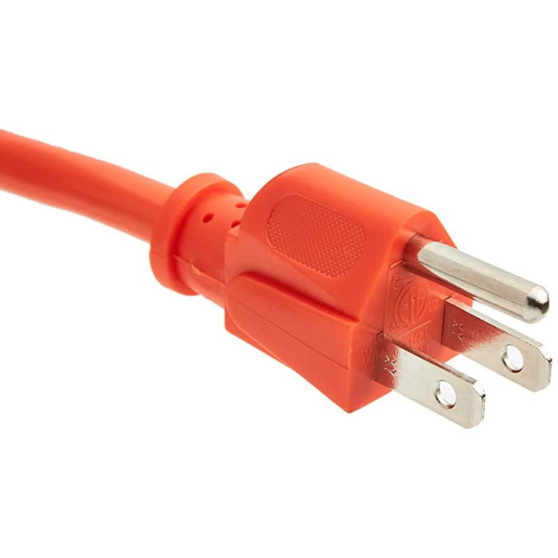 163 Vinyl Outdoor Extension Cord Orange 15 Foot