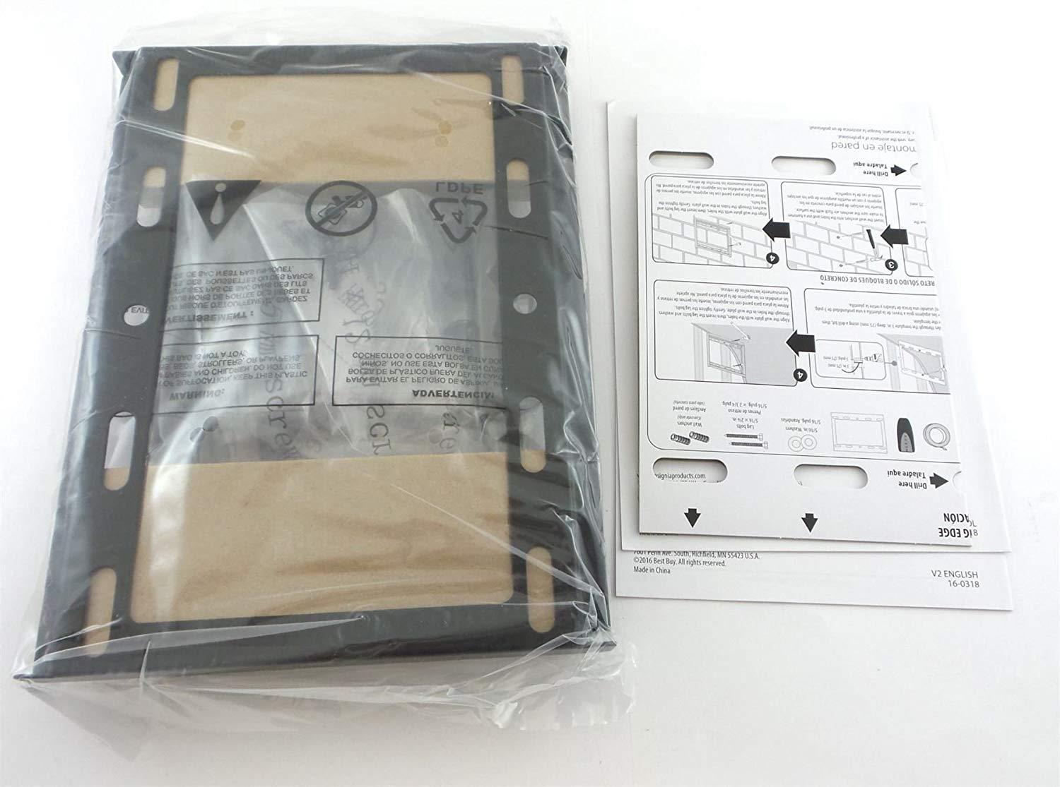 Insignia Wall Mount For Most 19"-39" TVs Low-Profile NS-HTVMFAB Fixed