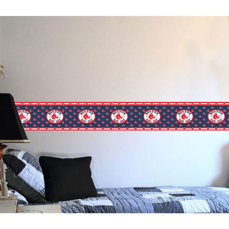 MLB Baseball Accent Wallpaper Border Roll - Boston Red Sox..