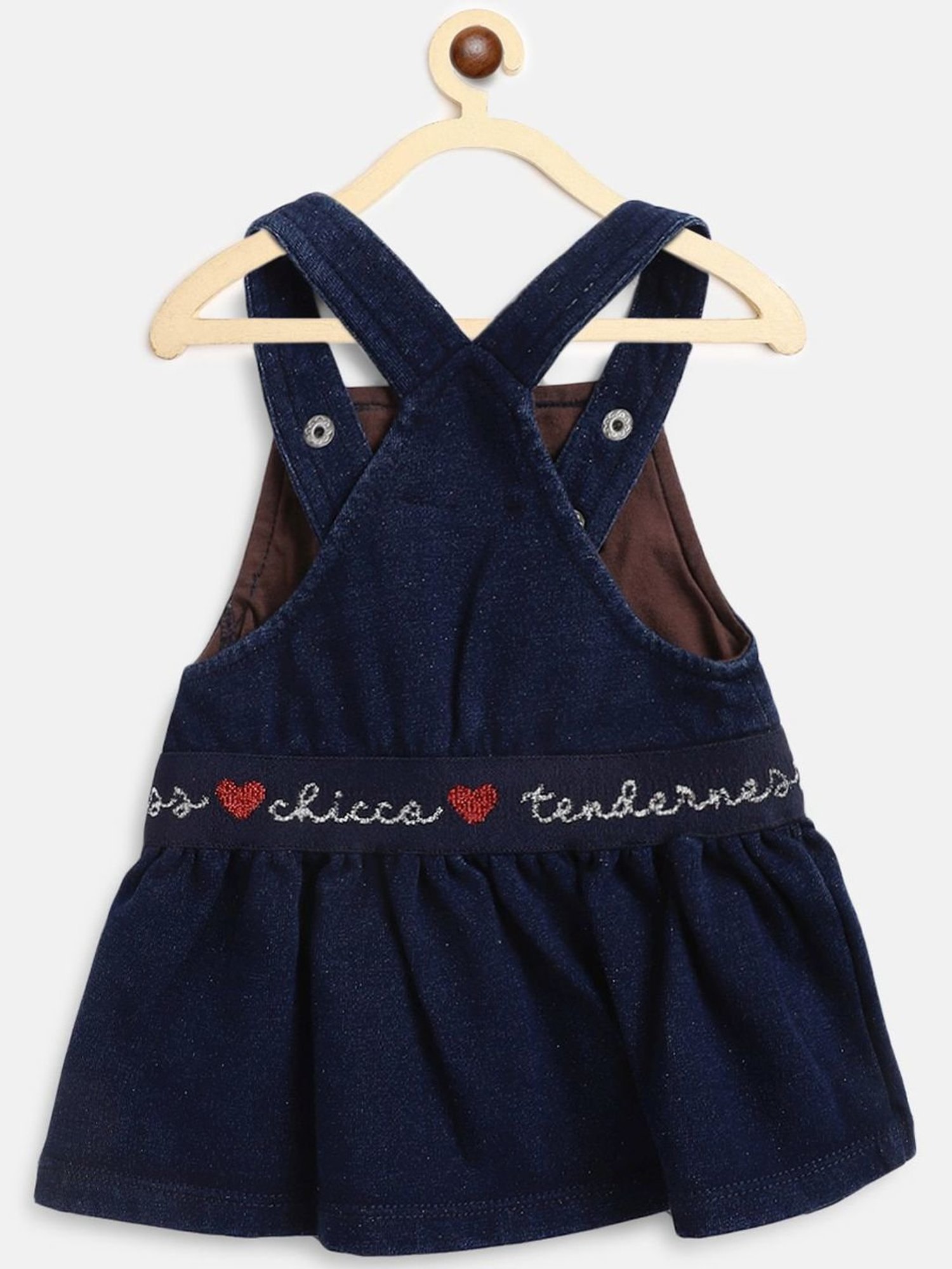 Chicco Kids Navy Cotton Printed Dunagree