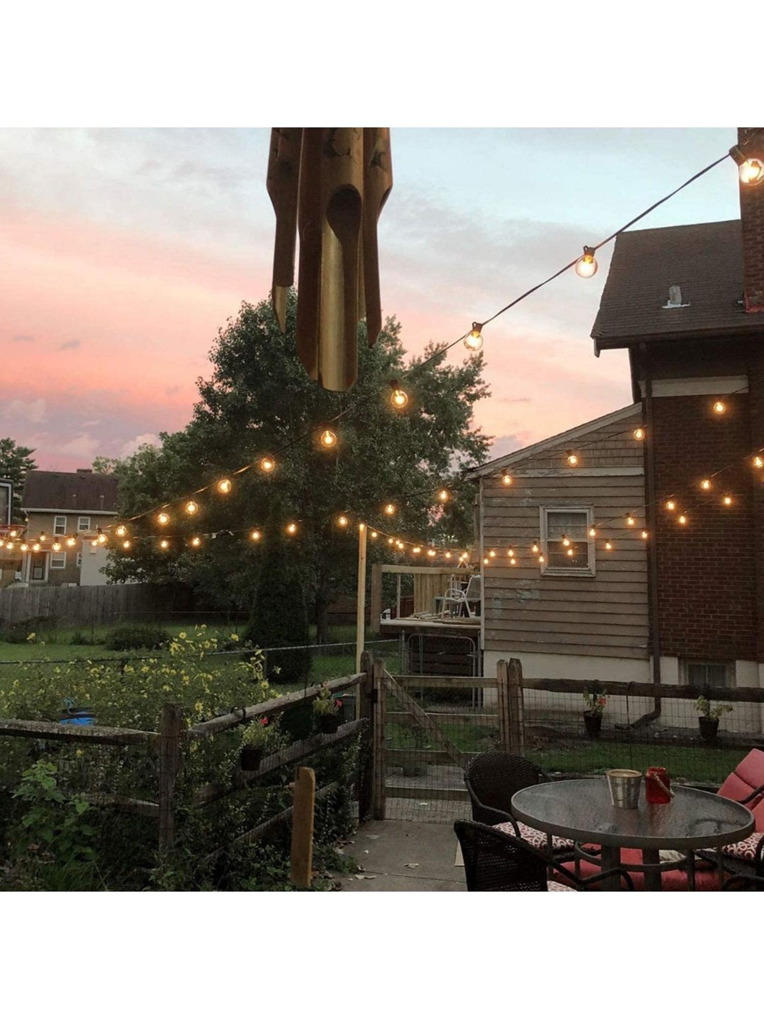 XERGY Outdoor String Lights 25 Feet G40 Globe Patio Lights with 26 Edison Glass Bulbs (Yellow)