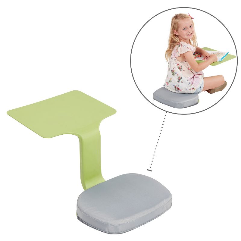 ECR4Kids The Surf Foam Seat Cushion for Portable Lap Desk, Laptop Stand, Writing Table, 10-PK, Grey