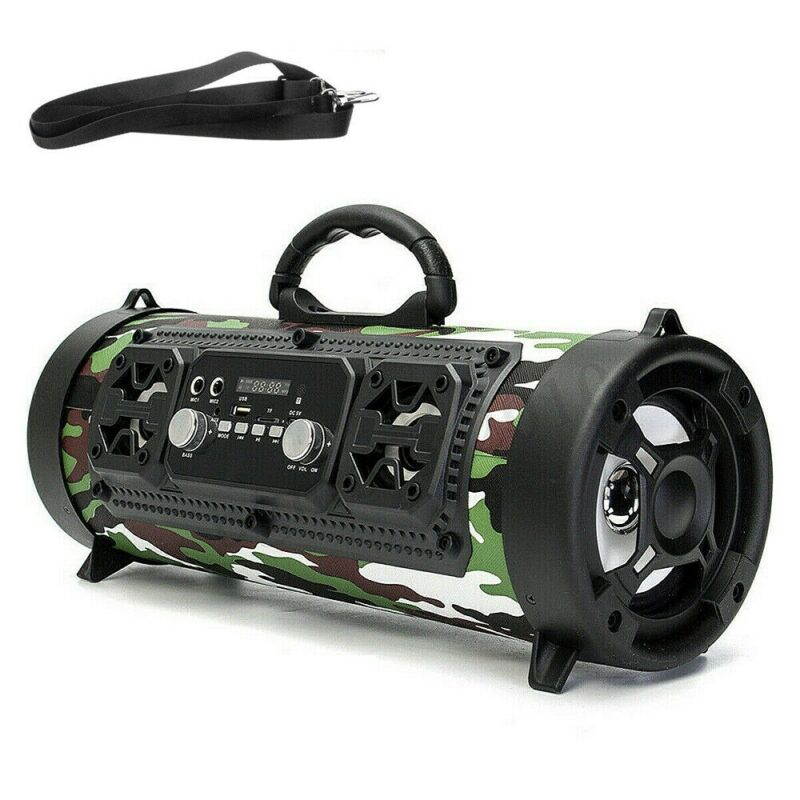 Portable Wireless Bluetooth Speaker Stereo Bass Outdoors Music AUX FM Radio USB