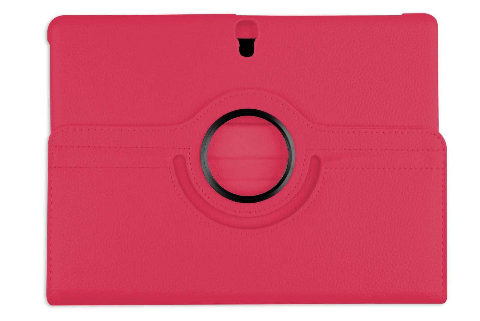 Hellfire Trading PU Leather Case 360 Rotatin for Samsung Galaxy Tab S 10.5" T800 - Hot Pink