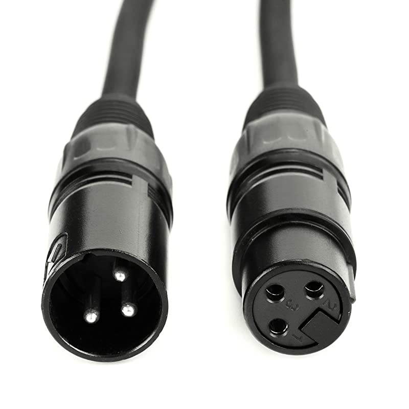 102 ft Flexible DMX Cable 3 Pin Signal XLR Male to Female Cable Wire for Stage Lighting DJ Lights 4 Packs