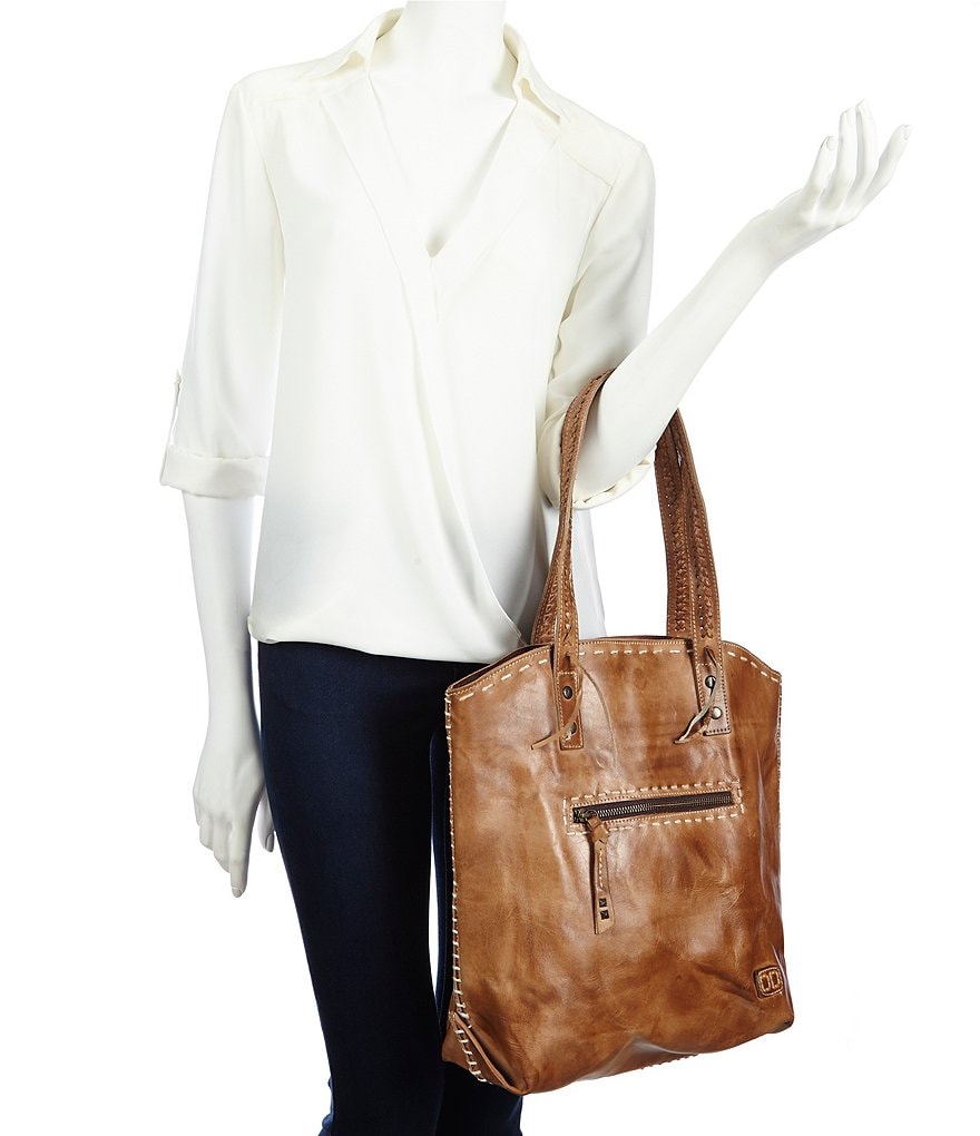 Bed Stu Barra Whipstitch Tanned Leather Tote Bag