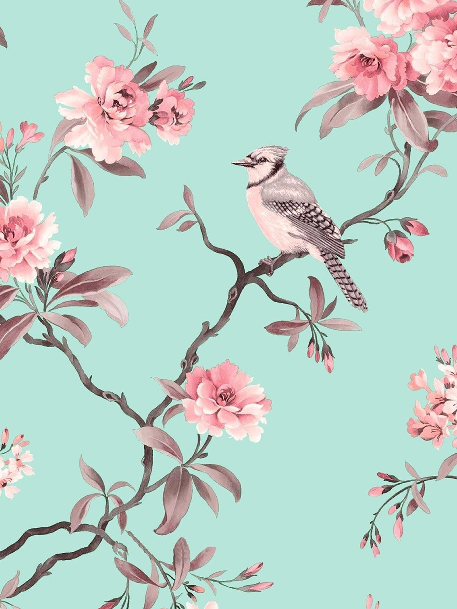 SPACES DRAPE STORY Elegent Teal & Pink Polyester 8 FT Door Curtain - Set of 2