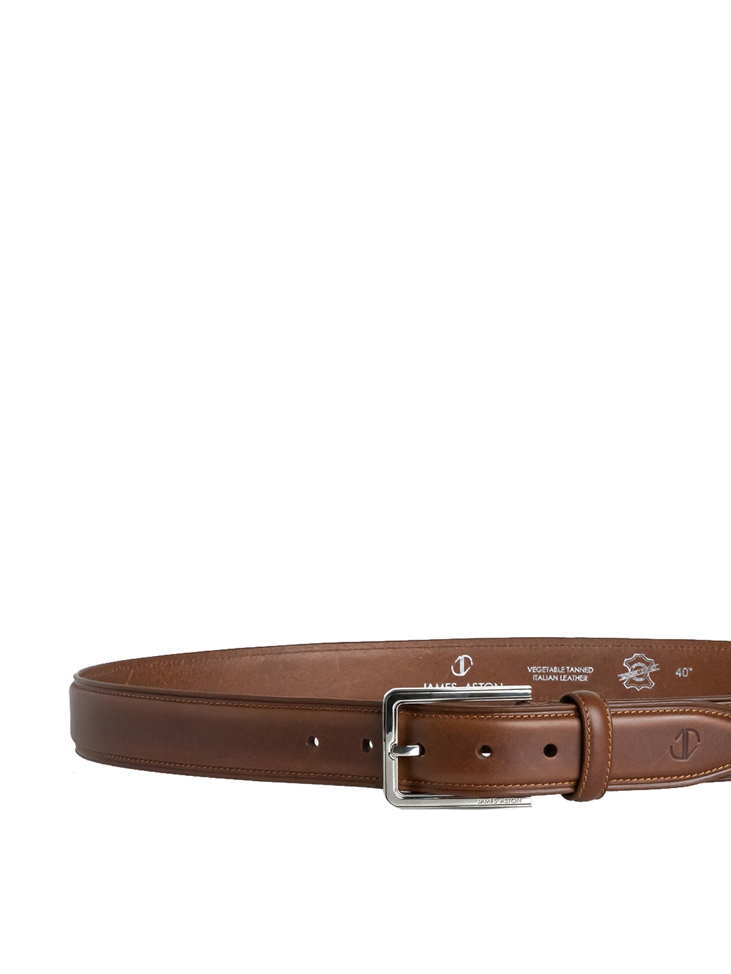 James Aston Brown Leather Waist Belt for Men