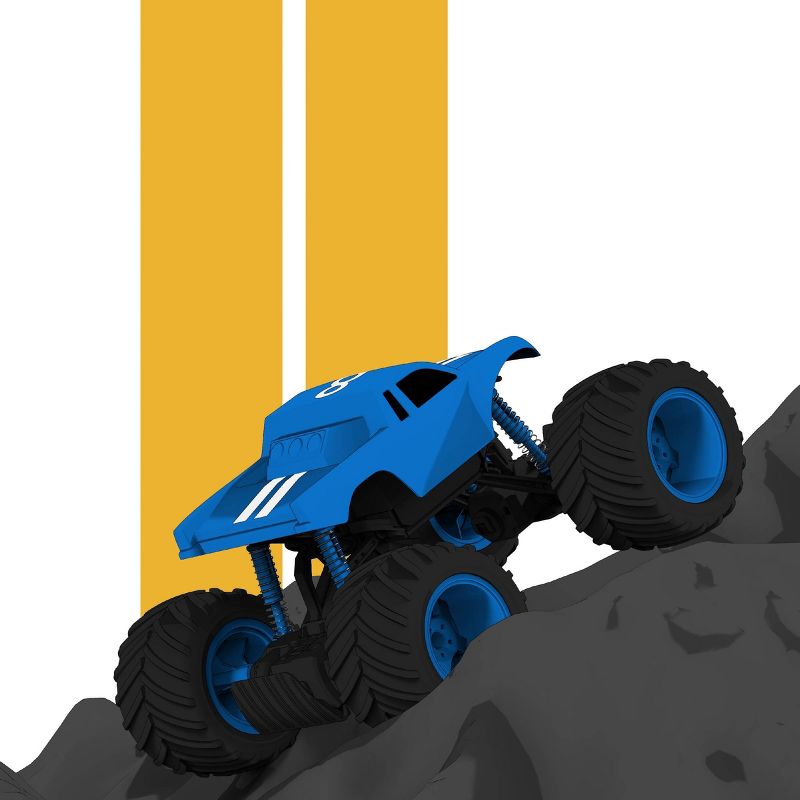 Sharper Image RC Monster Rockslide 1:24  Scale - Blue and White