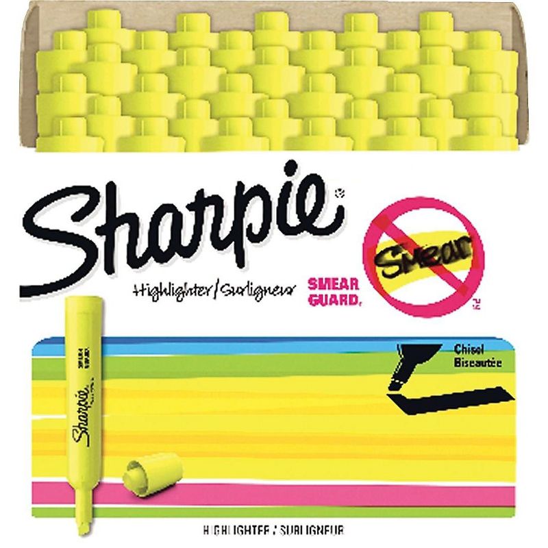 Sharpie Accent Tank Style Highlighter Chisel Tip Fluorescent Yellow 36/Box 1920938