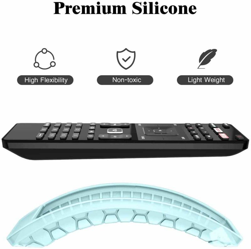 Fintie Remote Case for Vizio XRT122 Smart TV Remote, CaseBot (Honey Comb) Lightweight Anti-Slip Shockproof Silicone Cover for Vizio XRT122 LCD LED TV Remote Controller, Blue Glow in The Dark