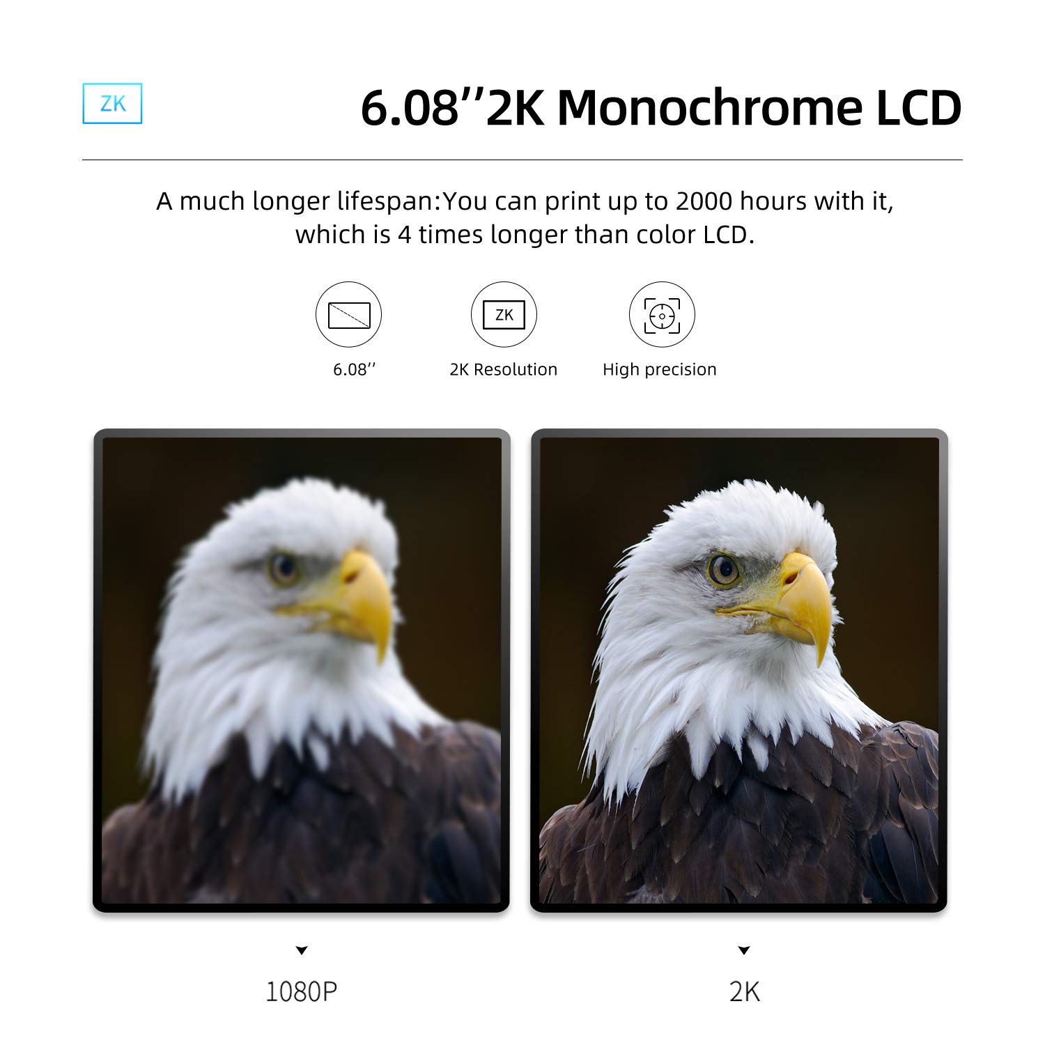 ANYCUBIC Photon Mono SE 3D Printer, UV LCD SLA Photocuring Resin 3D Printer, 6" 2K Mono Screen, WiFi Control, Ultra Fast Printing, Dual Z-axis Linear Rail, Print Size 5.1x3.1x6.3inch