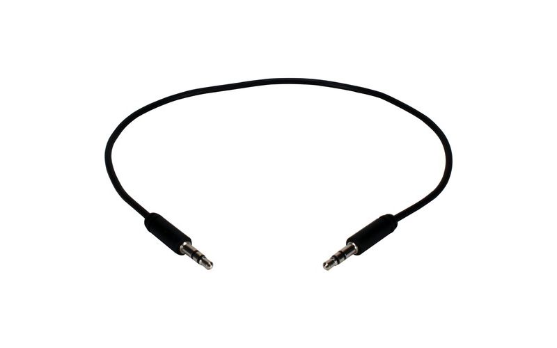 QVS 3.5mm Male to Male Speaker Cable - 1 ft Mini-phone Audio Cable for Speaker, Audio Device, Receiver - First End: 1 x Mini-phone Male Audio