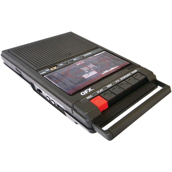 QFX RETRO-39 Shoebox Tape Recorder with USB Player