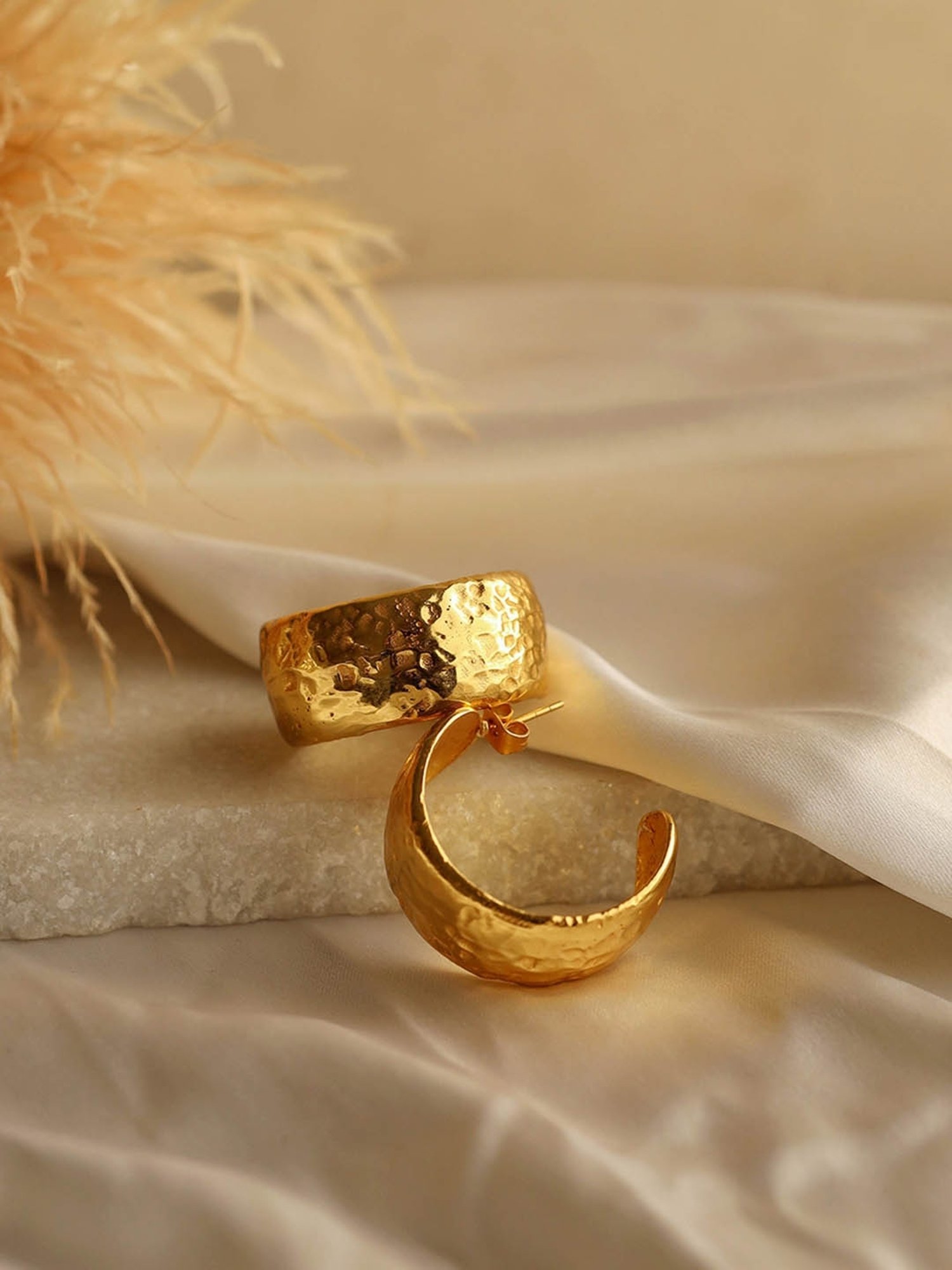 Perfectly Average Bold Textured Hoops for Women & Girls