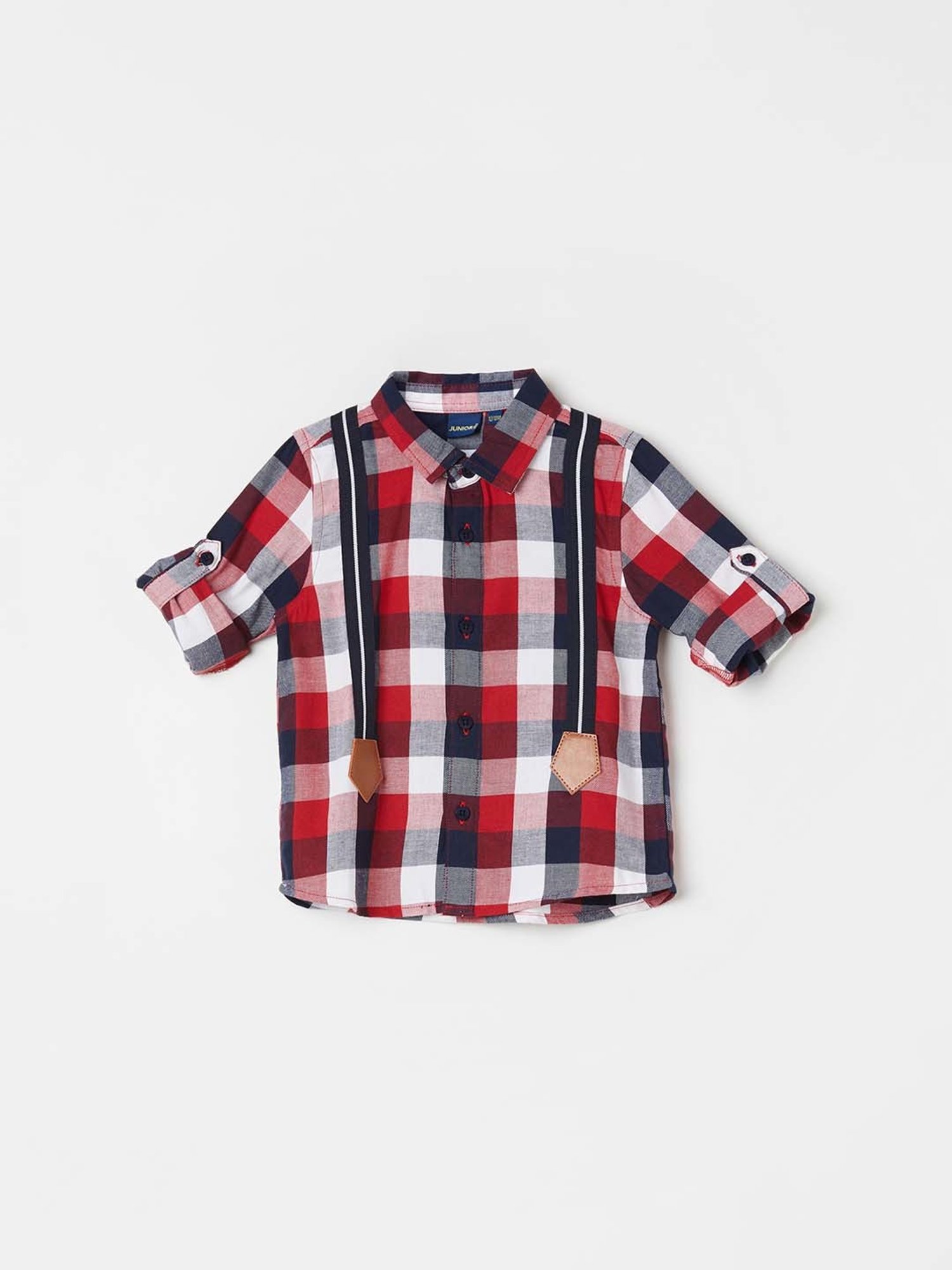 Juniors by Lifestyle Multicolor Cotton Chequered Full Sleeves Shirt