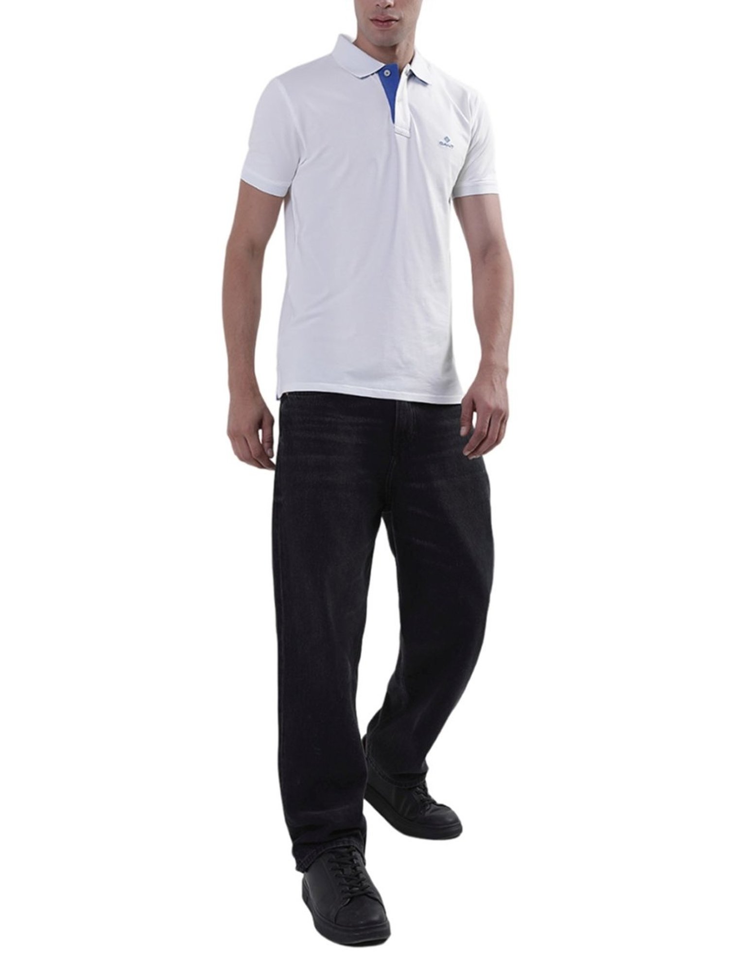 Gant White Slim Fit Polo T-Shirt
