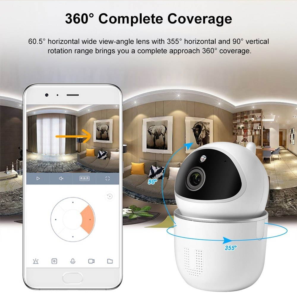 Home Security WIFI Camera 1080P Wireless IP Camera Baby Monitor with Motion Detection P/T/Z Security Camera,
