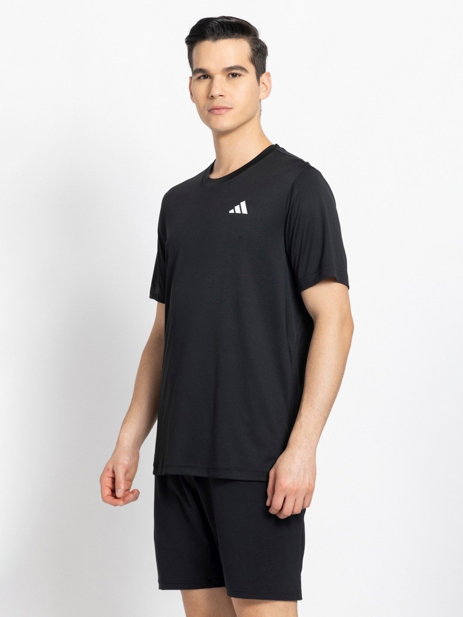 Adidas Black Regular Fit Sports T-Shirt