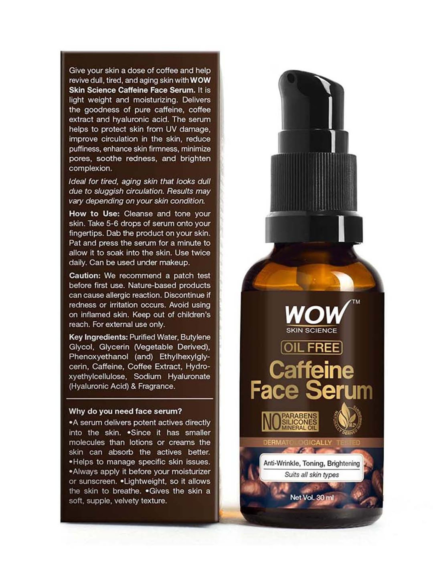 WOW Skin Science Caffeine Face Serum - 30 ml