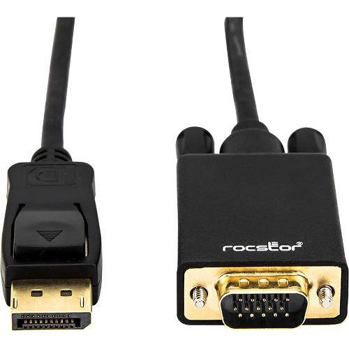 Rocstor Y10A172-B1 6Ft DisplayPort to VGA M/M Cable Supports 1080P 60HZ