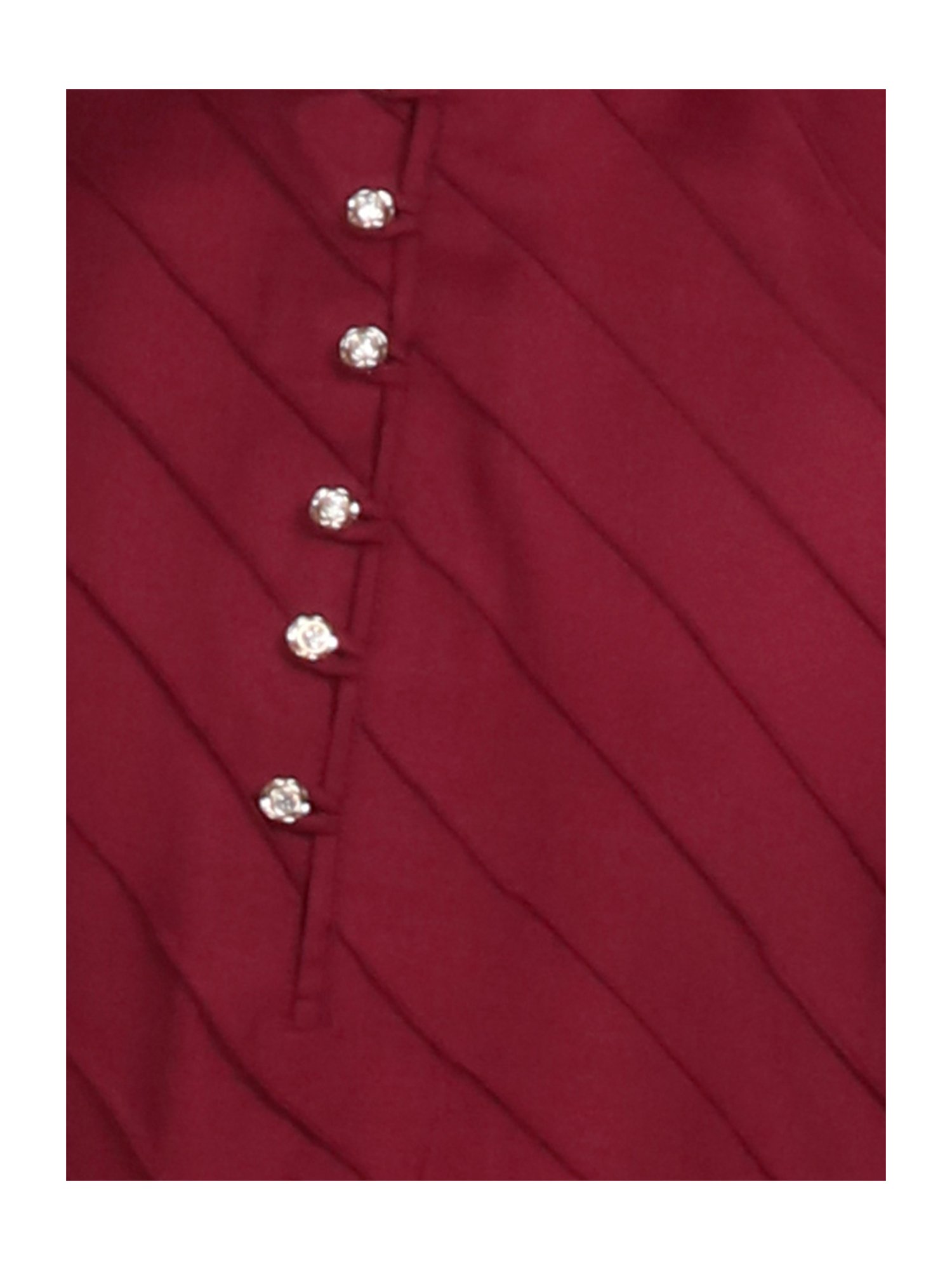 SG LEMAN Maroon Regular Fit Striped Kurta Set