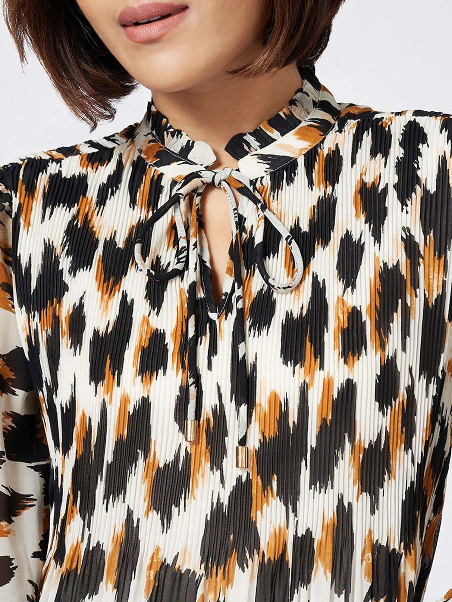 Annabelle by Pantaloons White Printed A-Line Dress