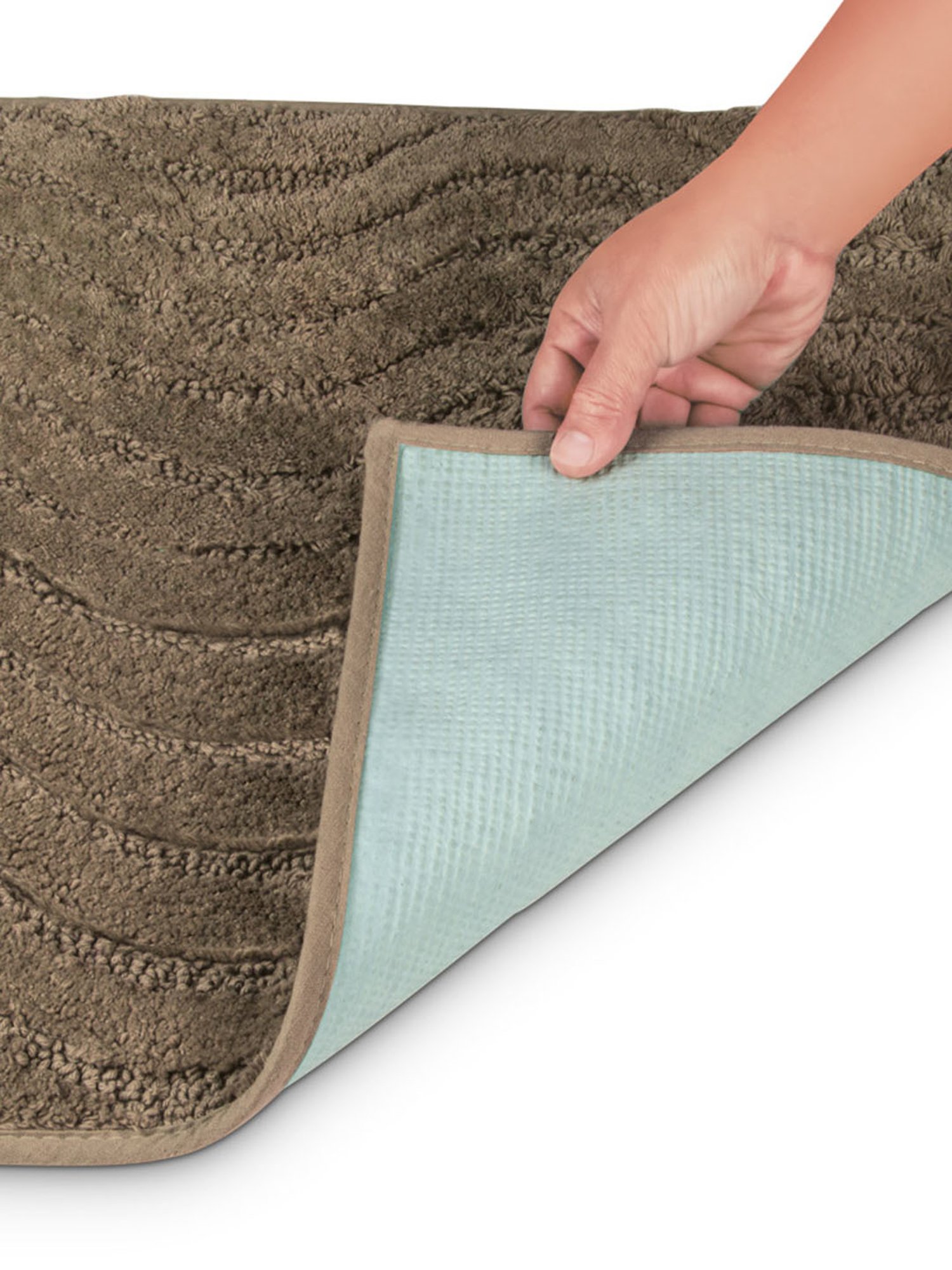 Freelance Taupe Cotton Set of 1 Bath Mats and Rugs