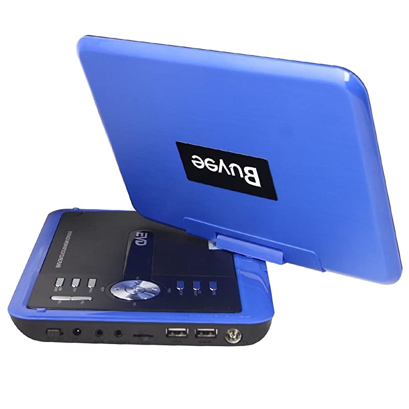 Handheld Portable DVD Player 95 Inch 270 Degree Swivel Screen Support Analog Tv Vcdcdmp3mp4usb Sd Card Slot Card Reader Gamefm Radio with Game Controller and Remote Controller Black