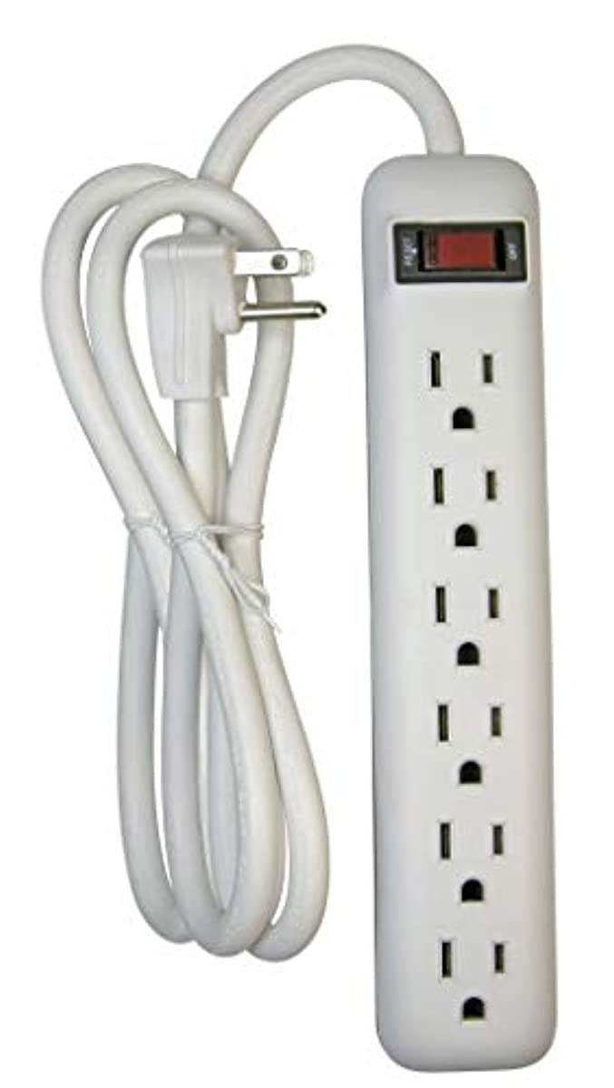 Prime Wire PB801115 6-Outlet Power Strip with 14-3 SJT 8-Feet Cord