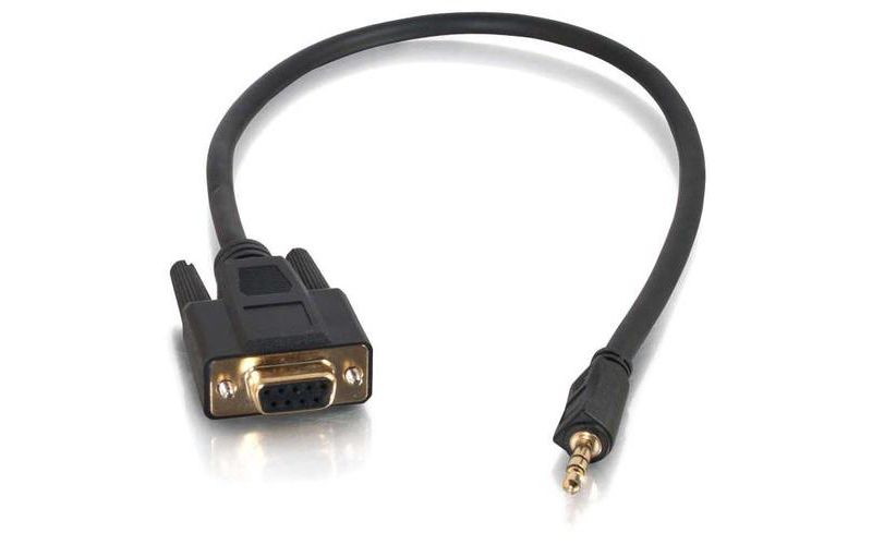 C2G 1.5ft Velocity DB9 Female to 3.5mm Male Adapter Cable - 1.50 ft A/V Cable for Projector, Audio/Video Device - First End: 1 x DB-9 Female Serial