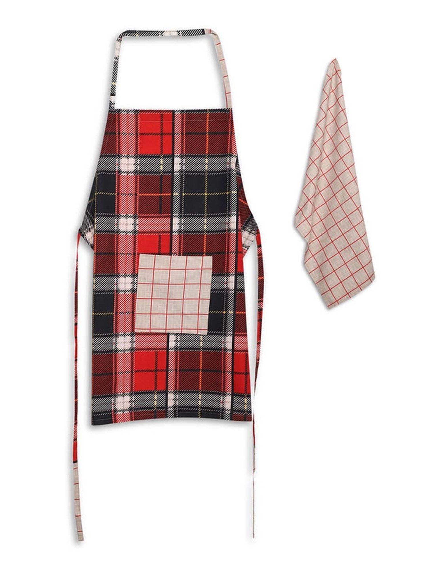 Dhrohar Multicolor Cotton 120 TC Apron - Set of 2
