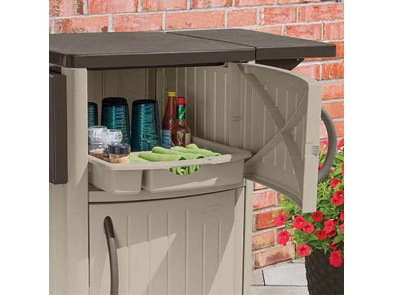 Slat Top Serving Cart - Gray - Apollo Outdoor