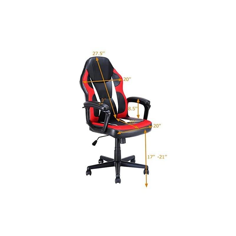 Gaming Chair Executive Home Office Chair Racing Style Desk Task Computer Chair Swiveling Multidirectional Wheels Adjustable Height Ergonomic Highback Armchair (Style 3)