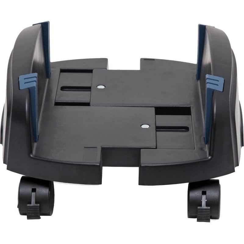 SYBA Multimedia Plastic Stand for ATX Case with Adjustable Width with Caster wheels - 10" Width - Plastic - Black