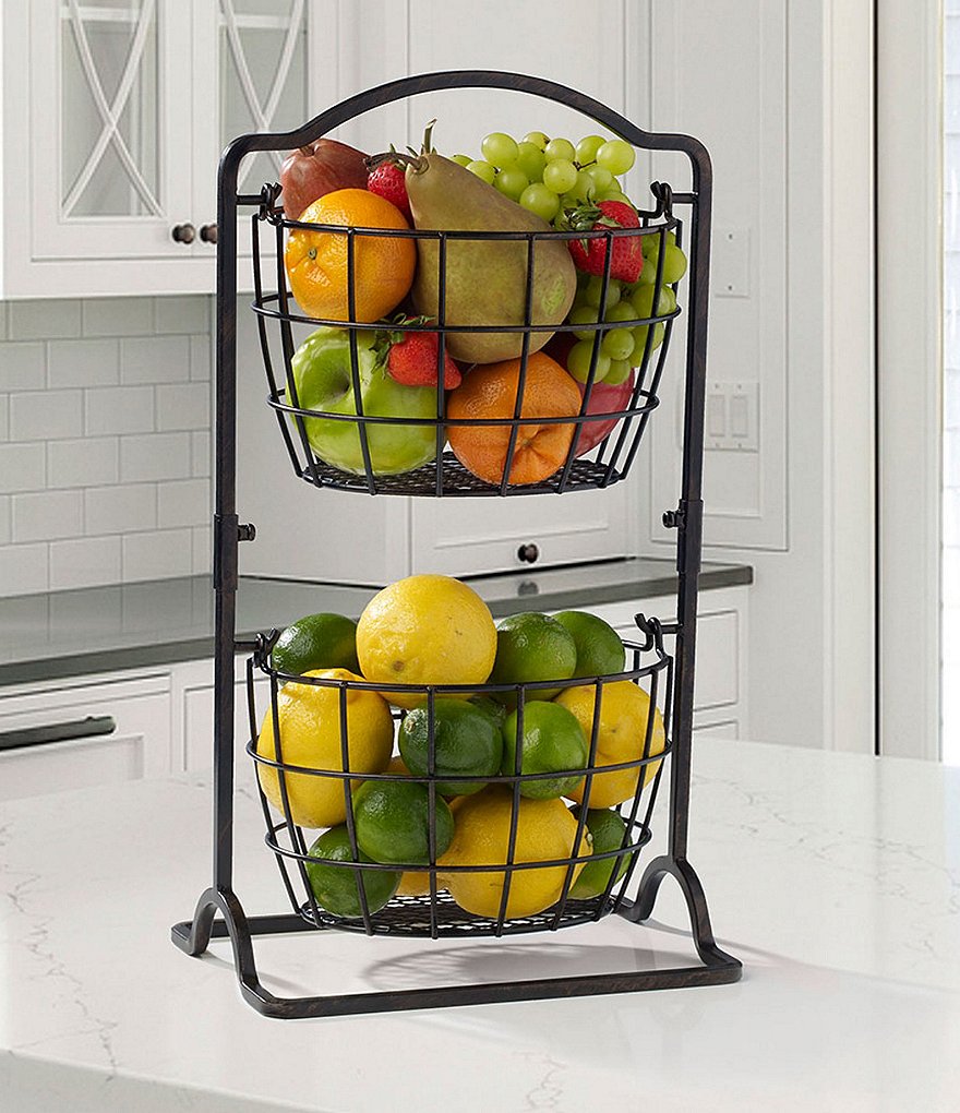 Gourmet Basics by Mikasa Habor 2 Tier Hanging Baskets