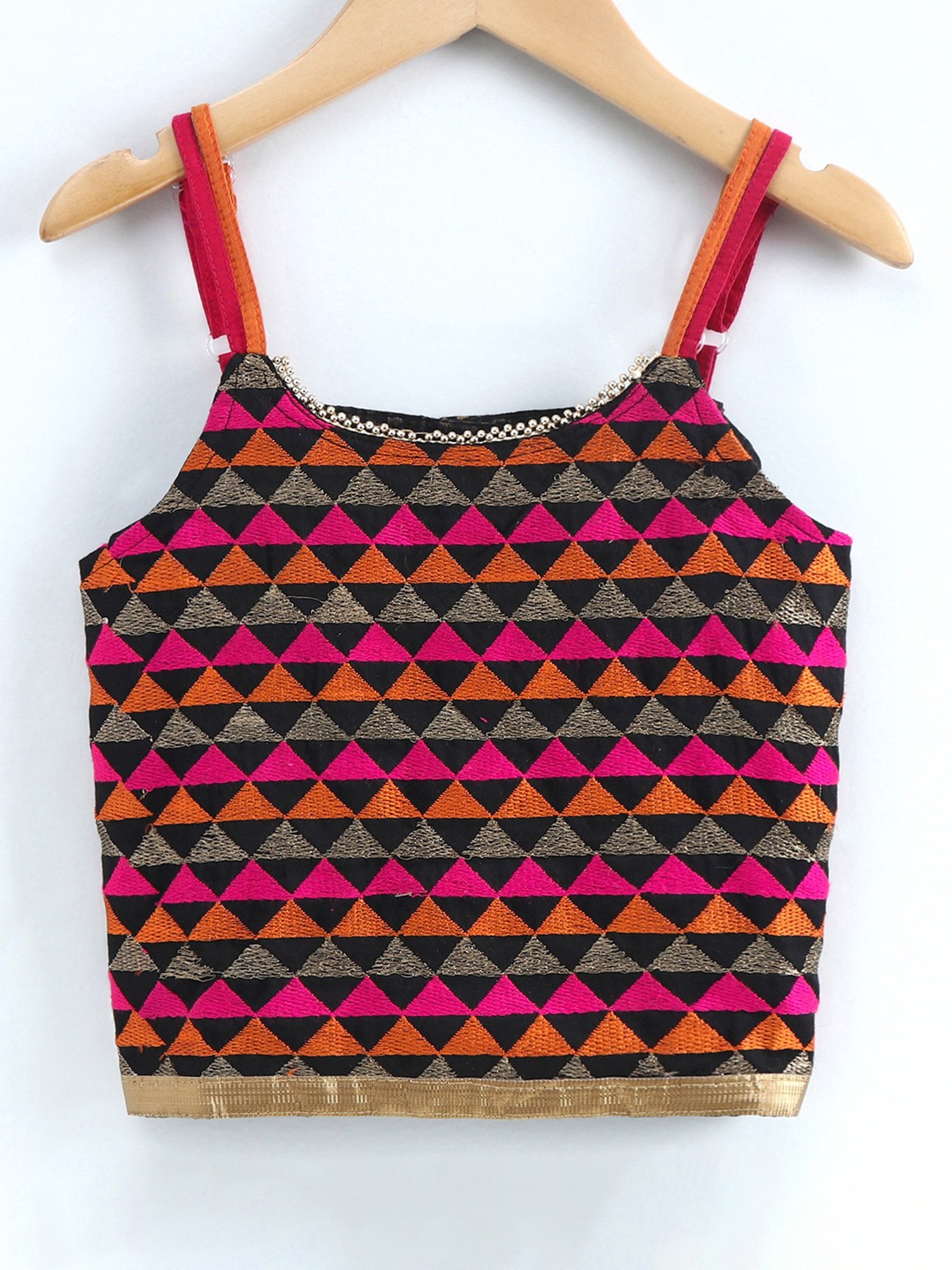 TWISHA Kids Multicolor Embroidered Top with Dhoti