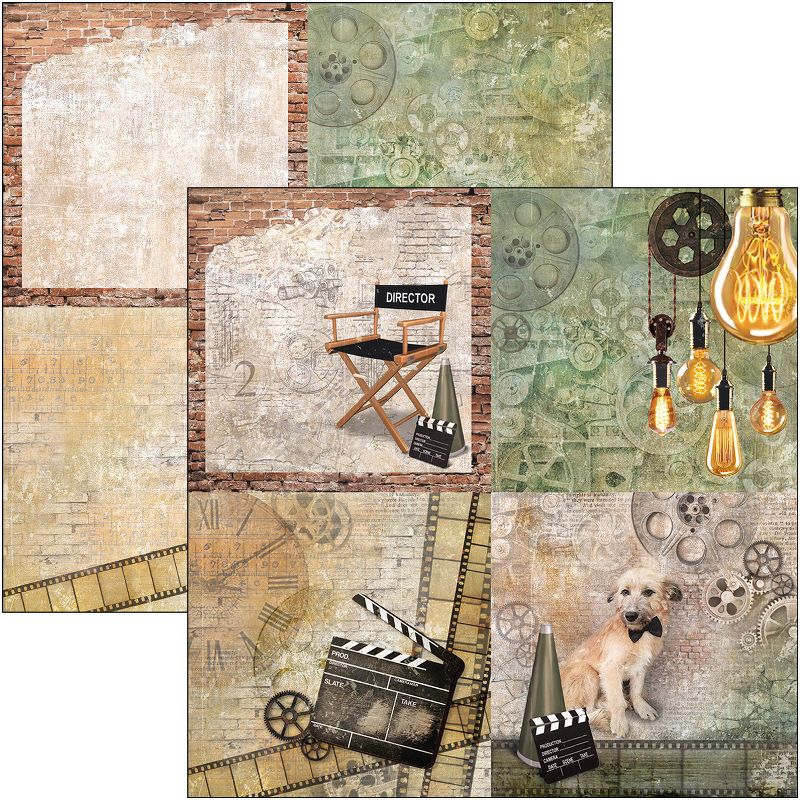 Ciao Bella Double-Sided Paper Pack 90lb 12"X12" 8/Pkg-Modern Times, 8 Designs/1 Each