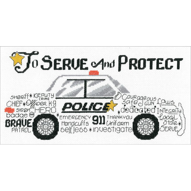 Imaginating Counted Cross Stitch Kit 12"X6"-Let's Appreciate Police (14 Count)