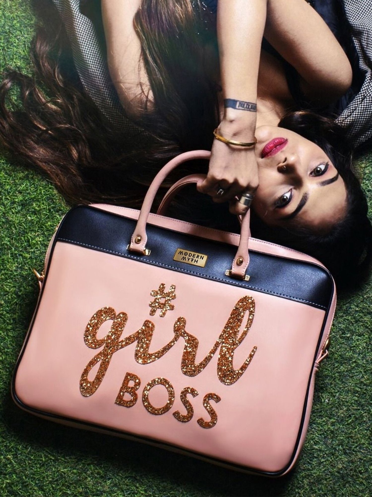 Modern Myth Peach Large Laptop Handbag